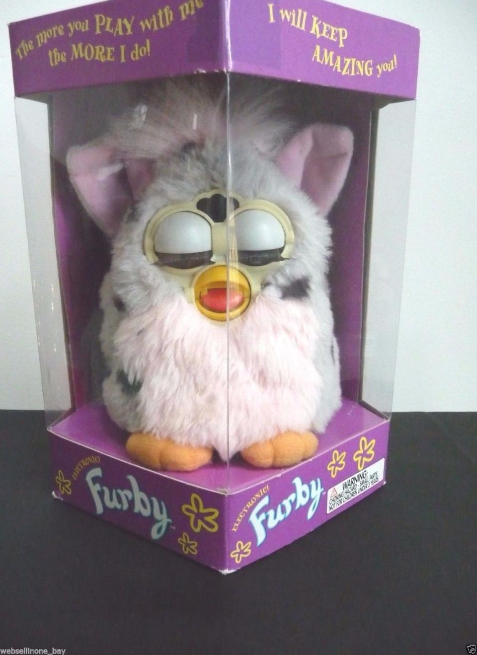 <p>These furry, interactive toys came on the scene in 1998. If you're holding on to <a href="https://go.redirectingat.com?id=74968X1596630&url=http%3A%2F%2Fwww.ebay.com%2Fitm%2FTIGER-ELECTRONICS-1998-ORIGINAL-FURBY-NEVER-OPENED-CLOSED-EYES-700-80-%2F281965274098%3Fhash%3Ditem41a670a3f2%253Ag%253AMrkAAOSwh-1W2JoB&sref=https%3A%2F%2Fwww.countryliving.com%2Fshopping%2Fantiques%2Fg3141%2Fmost-valuable-toys-from-childhood%2F" rel="nofollow noopener" target="_blank" data-ylk="slk:an early version in an unopened box;elm:context_link;itc:0;sec:content-canvas" class="link ">an early version in an unopened box</a>, you could expect it to fetch about $900. </p>