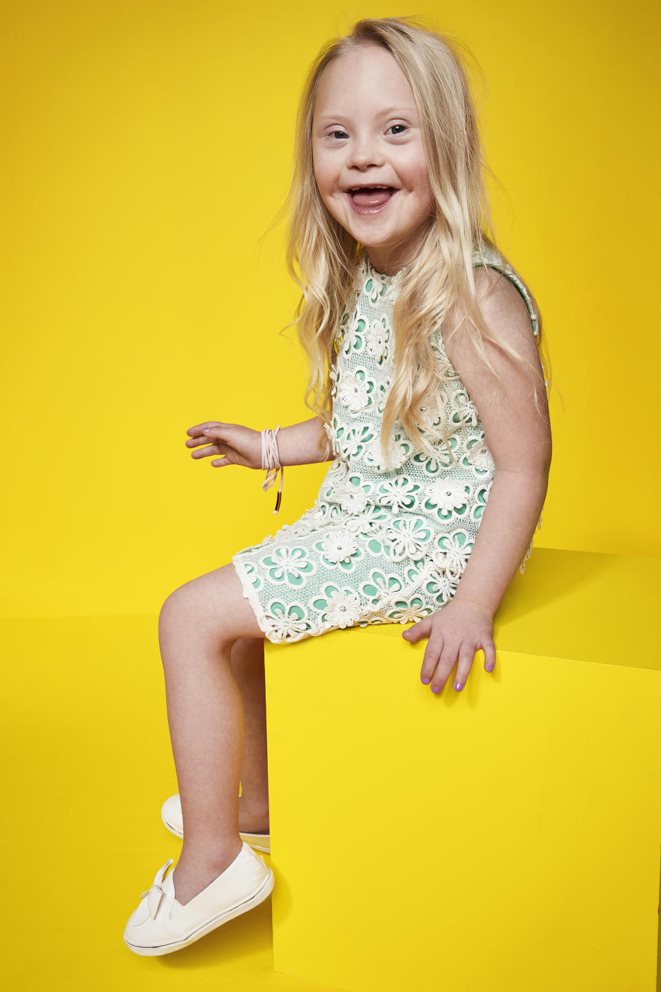 Cora, who has Down Syndrome poses up a storm in the latest campaign [Photo: River Island]