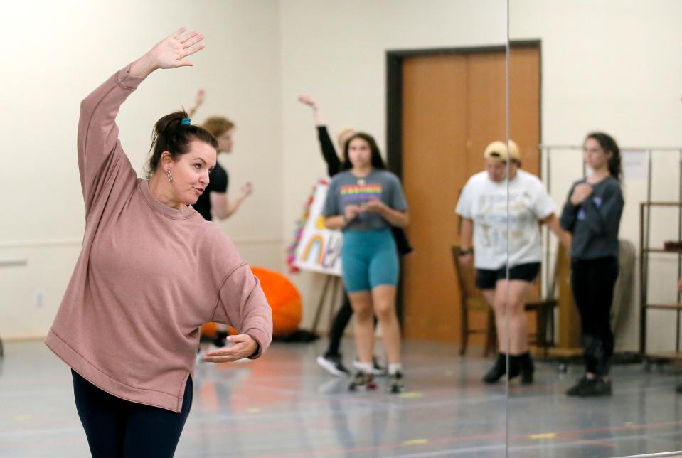 Actors rehearse for Lyric Theatre's upcoming production of "The Prom."