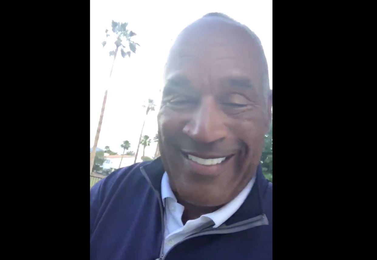 O.J. Simpson recorded his introduction to Twitter. (Via @TheRealOJ32)