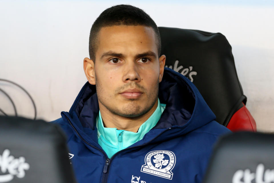 Blackburn Rovers' Jack Rodwell on the bench