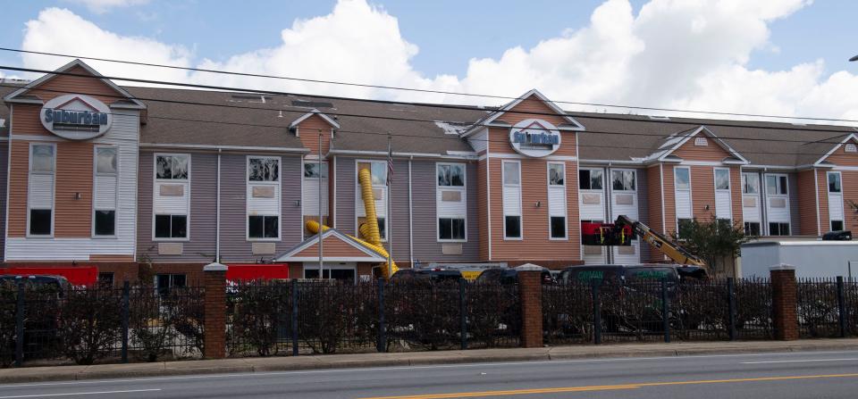 Renovations and remediation work is underway on the Suburban Hotel on Barrancas Avenue on the southwest side of Escambia County.