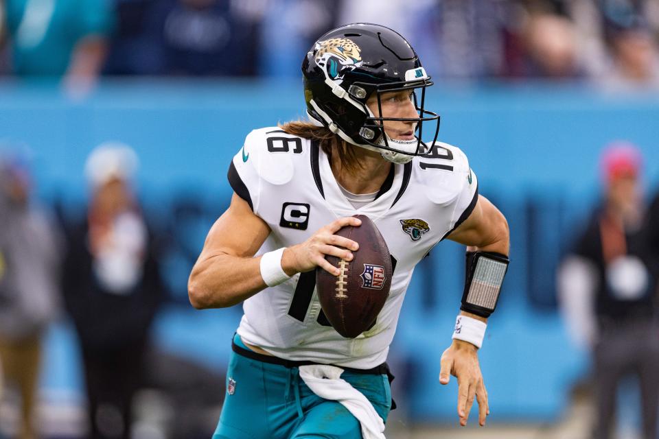 Jaguars quarterback Trevor Lawrence exploited the Titans porous pass defense for 368 passing yards and three touchdowns on Sunday. However, he faces the Cowboys, Jets and Texans the next three weeks.