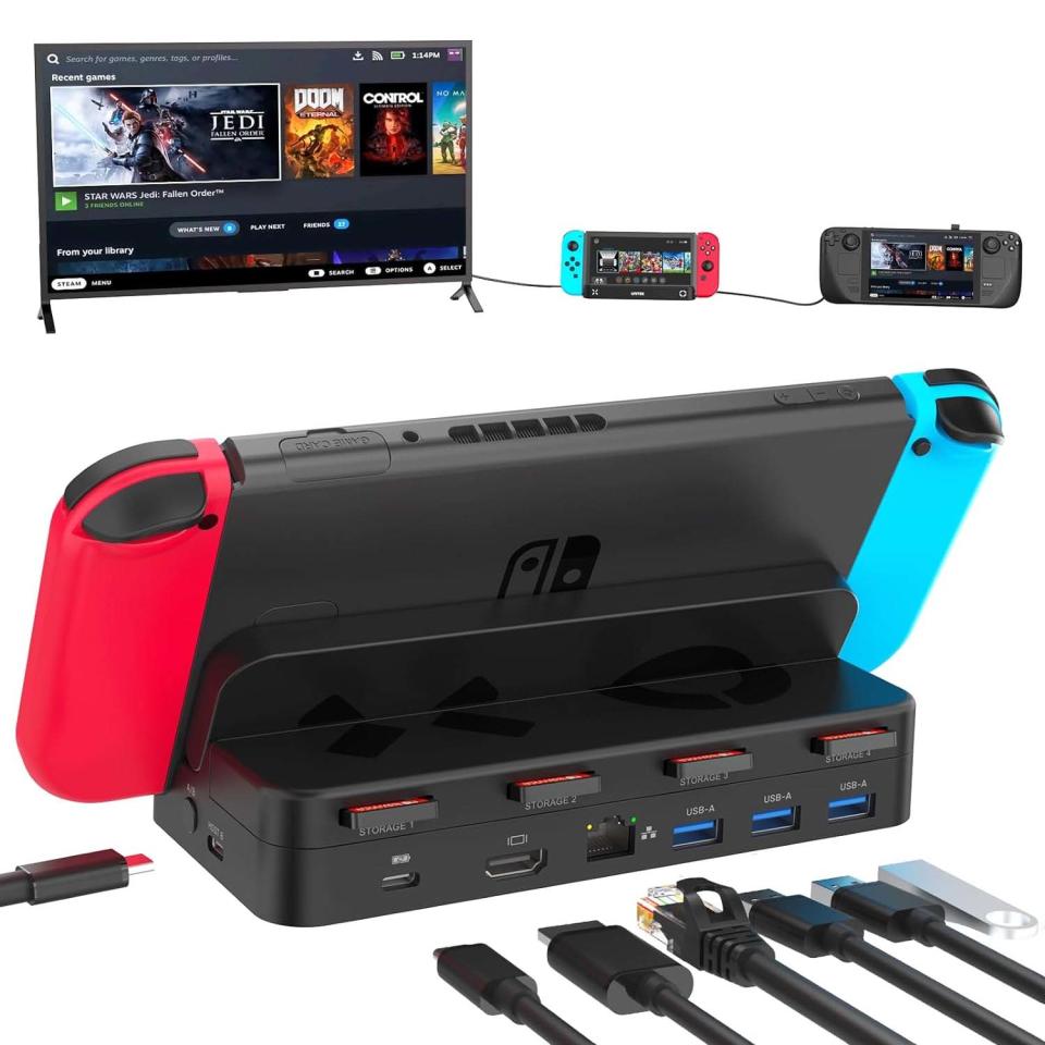 Unitek Multi-Function TV Dock for Nintendo Switch and Steam Deck. 