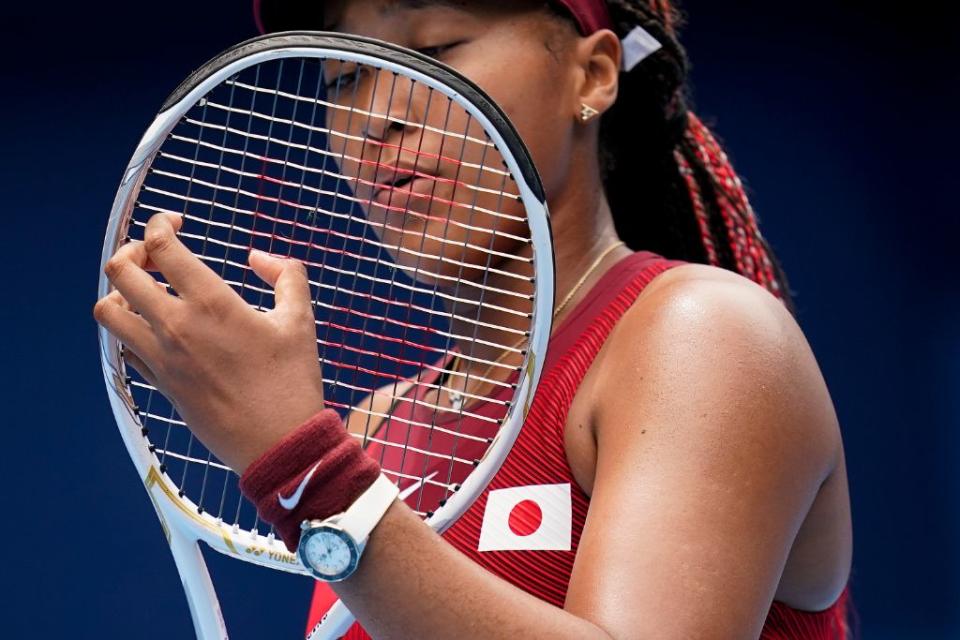 Naomi Osaka at the Tokyo Olympics. - Credit: AP