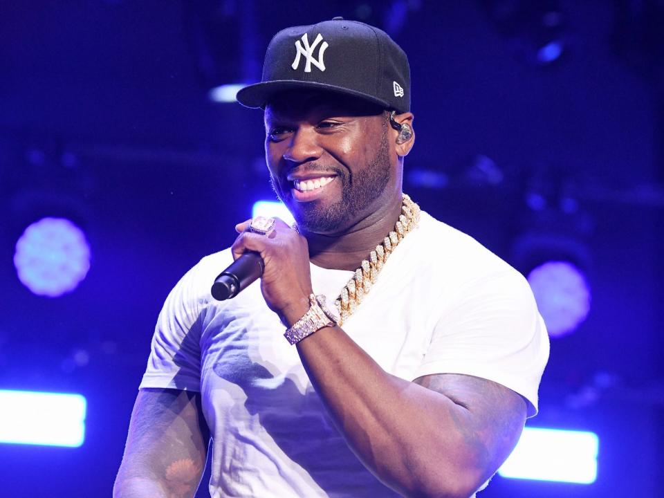 Curtis "50 Cent" Jackson performs onstage at STARZ Madison Square Garden "Power" Season 6 Red Carpet Premiere, Concert, and Party on August 20, 2019 in New York City.