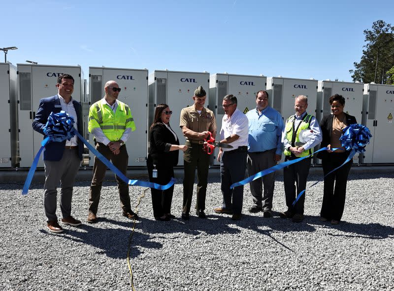 Battery Energy Storage System ribbon cutting ceremony, in North Carolina
