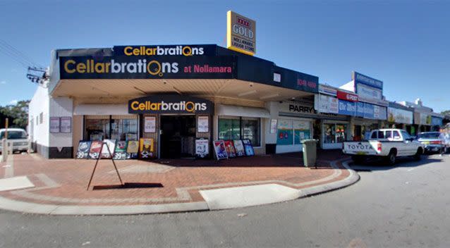 Dealing with sweaty money happens 'daily' at this bottleshop. Source: Google Maps