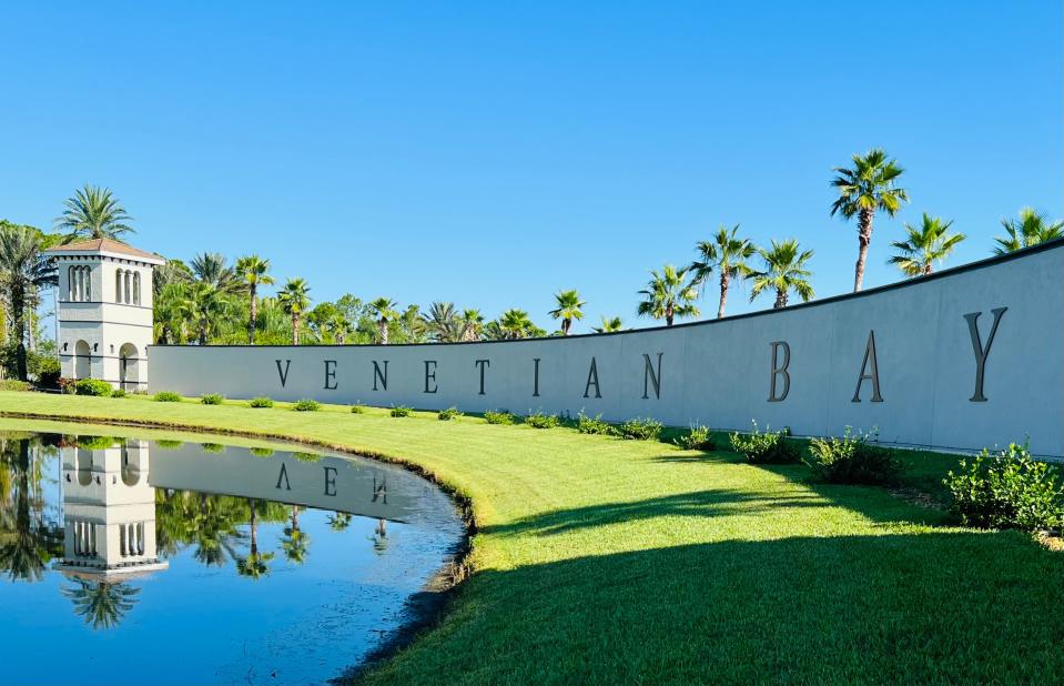 A real estate development group that includes Jerry Johnson, the original developer of New Smyrna Beach's Venetian Bay community, is proposing a project to build an 18-hole miniature golf course and a restaurant that includes a sports bar and kids playground on four acres behind the monument sign (pictured) on the corner of Airport Road and State Road 44.