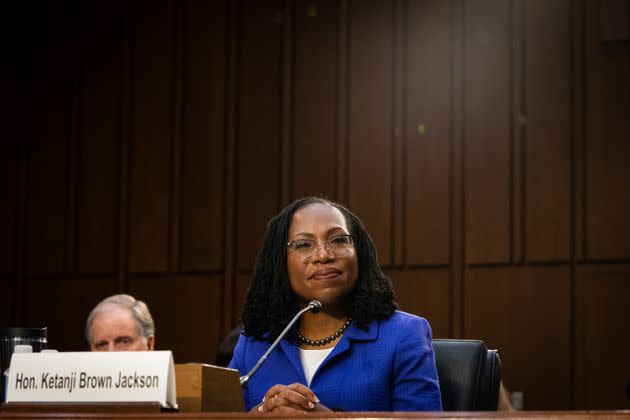 Ketanji Brown Jackson sits during her first day of confirmation hearings at the Hart Senate Office Building in Washington, D.C., on March 21. (Photo: Sarahbeth Maney/The New York Times)