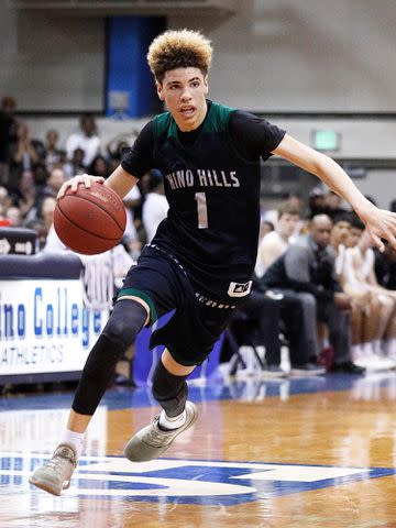 Josh Lefkowitz/Getty LaMelo Ball #1 of Chino Hills High School