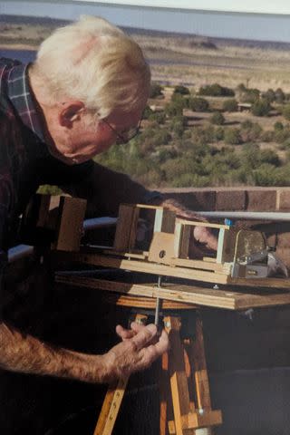 <p>Courtesy of LaVerne Biser</p> LaVerne Biser capturing the solar eclipse in New Mexico in 2012