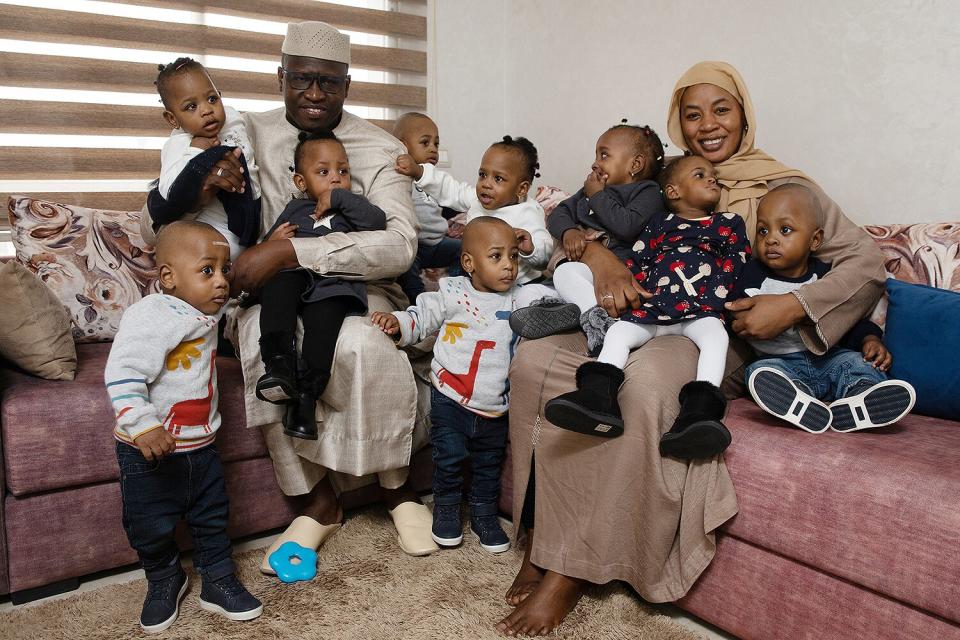 Parents of 19-Month-Old Nonuplets Introduce Their 5 Girls and 4 Boys
