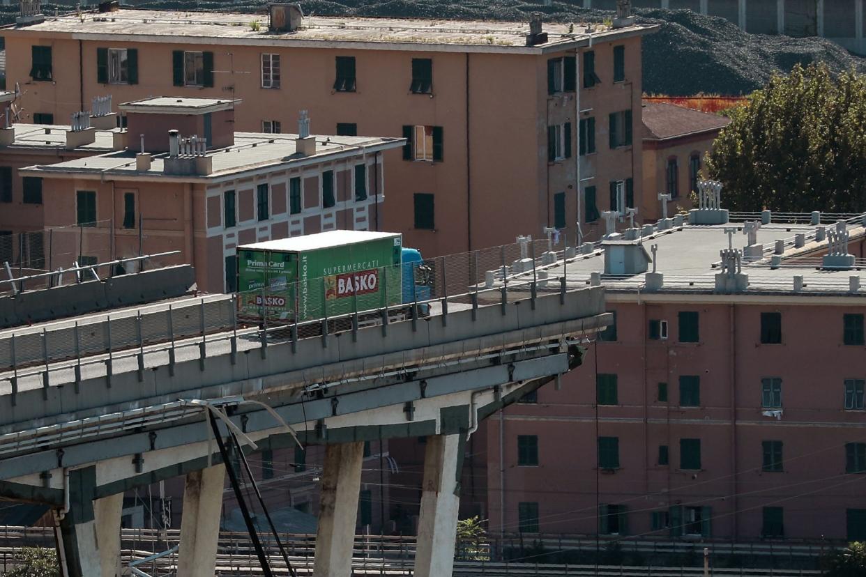 'I saw the road collapse': Truck driver who miraculously escaped Genoa motorway bridge tragedy: AFP/Getty Images