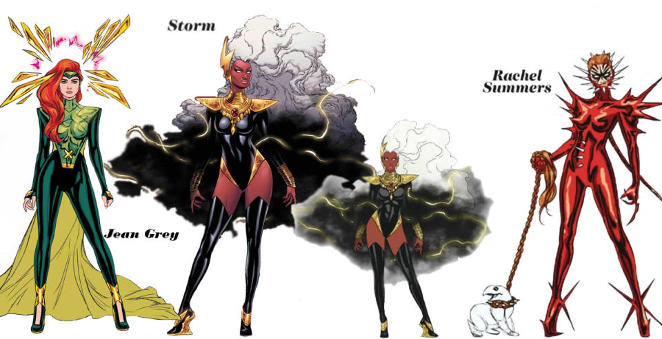 Jean Grey and Rachel Summers are a cosmic mother and daughter duo, but when it comes to fashion, Storm is royalty.