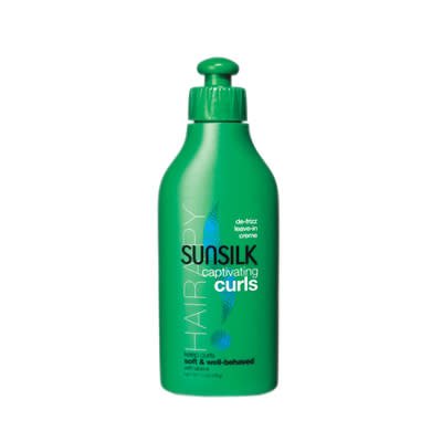 SUNSILK CAPTIVATING CURLS DE-FRIZZ LEAVE-IN CREME, $4, DRUGSTORES