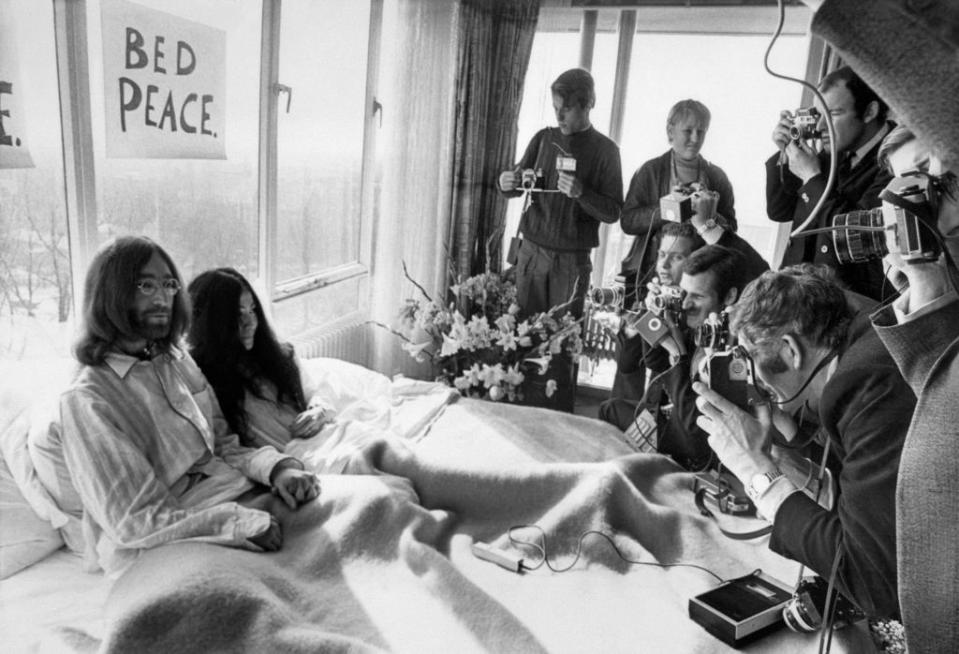 <p>The Beatle had an unconventional honeymoon with Ono. The pair hosted a "bed-in" protest against the Vietnam War in their Amsterdam hotel.</p>