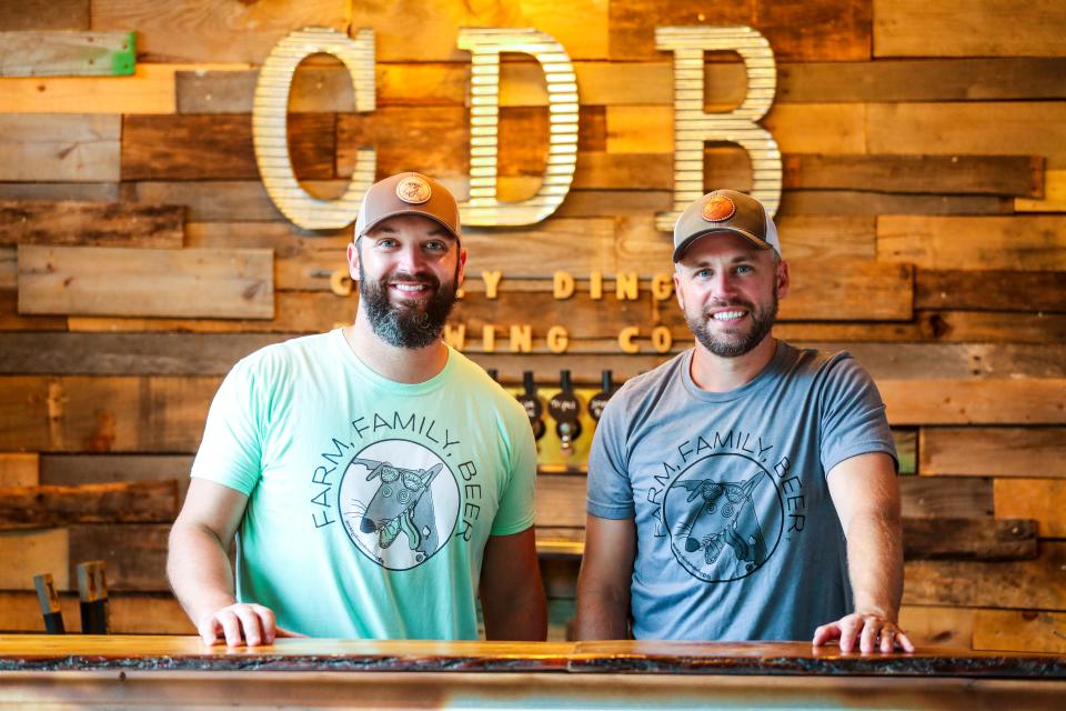 Dan Esperon and Stu Paasche(right) founded Crazy Dingo Brewing Company. What started as home-brewing in small batches of craft beer in their garages, serving to friends and family, has now turned into a small batch brewery at Southern Fresh Farms. They even grow some of their hops on the farm. As well as use some of the fruit grown on the farm in the beers. It's a real Farm to Beer story.  