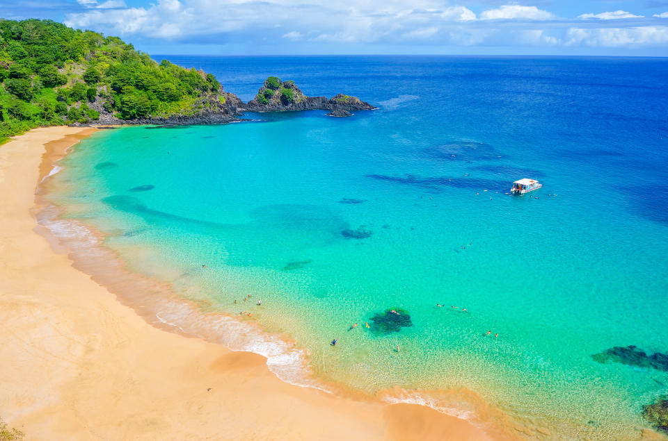 Praia do Sancho in Fernado de Noronha, Brazil. (Photo: Gettyimages)