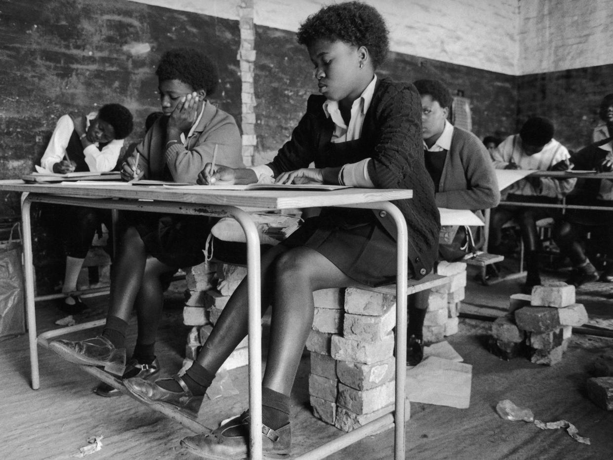 School at Orange Farm, near Soweto: one of the ANC’s policies is to improve education for black South African children: Getty