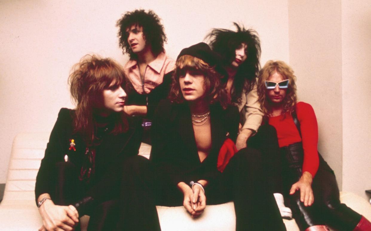 The New York Dolls in 1974, l-r: Jerry Nolan, Sylvain Sylvain, David Johansen, Johnny Thunders and Arthur ‘Killer’ Kane - Chris Walter/WireImage