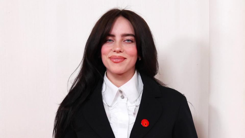 PHOTO: Billie Ellish arrives on the red carpet at the 96th Annual Academy Awards in Dolby Theatre at Hollywood & Highland Center, March 10, 2024, in Hollywood, Calif. (Jason Armond/Los Angeles Times via Getty Images)