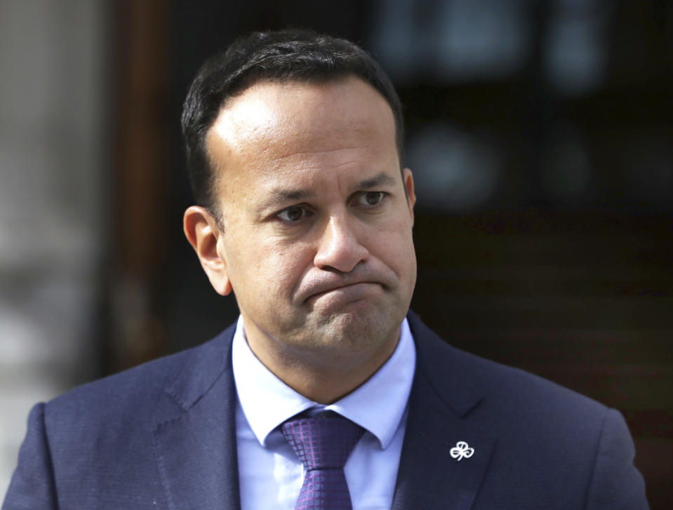 El primer ministro irlandés Leo Varadkar. (Brian Lawless/PA via AP)