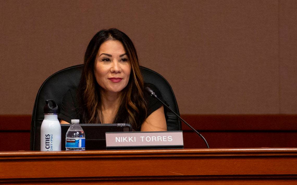 Pasco Councilwoman Nikki Torres plans to resign from the council after registering to vote at an address outside city limits. Her new address allows her to run for the District 15 Senate seat.