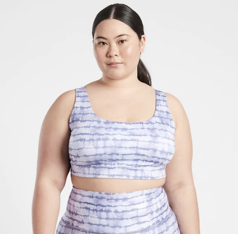 8) Athleta Exhale Printed Bra