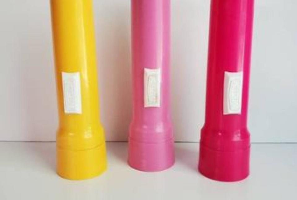 There large plastic flashlights