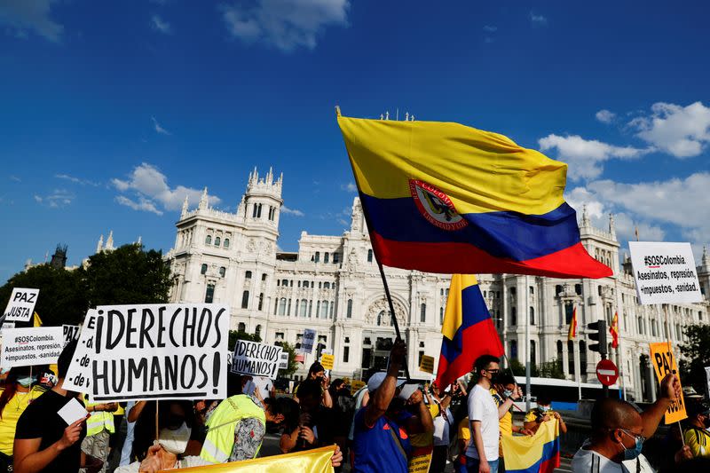FILE PHOTO: March in support of the demonstrations taking place in Colombia