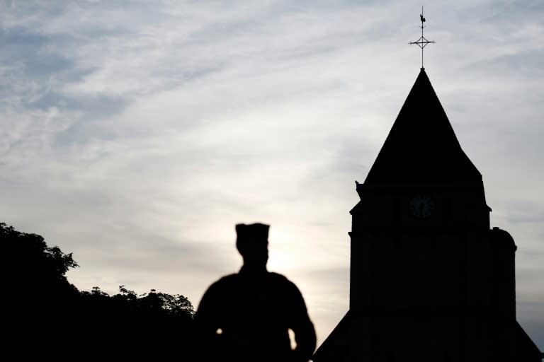 The Saint-Etienne du Rouvray church where the priest Jacques Hamel was killed during a hostage-taking claimed by Islamic State group