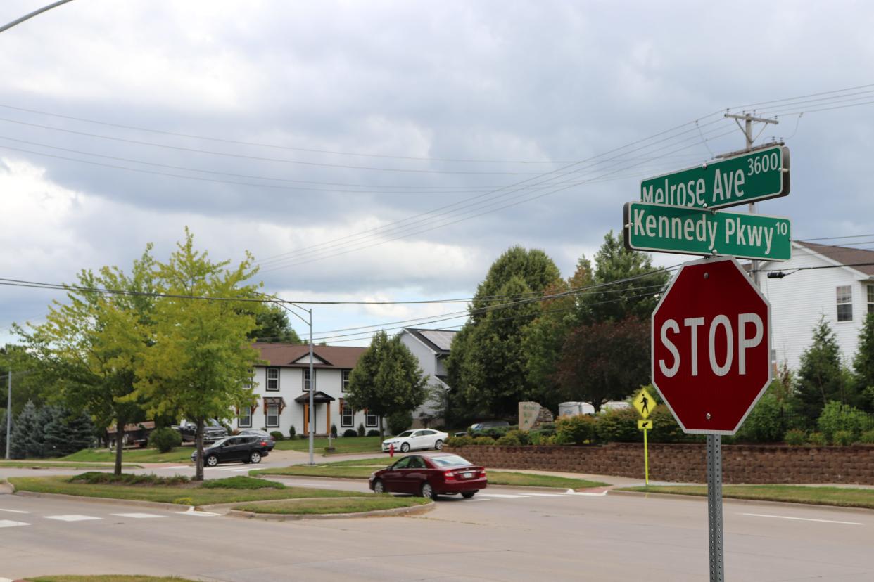 The intersection of Melrose Avenue and Kennedy Parkway, where Jack McCaffery was cited for hitting a pedestrian who later died, is seen on Wednesday, July 12, 2023.