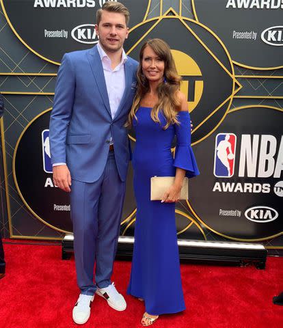 <p>Mirjam Poterbin Instagram</p> Luka Doncic and his mom Mirjam Poterbin.