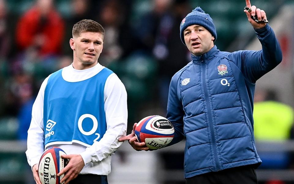 Owen Farrell (left) and Steve Borthwick -