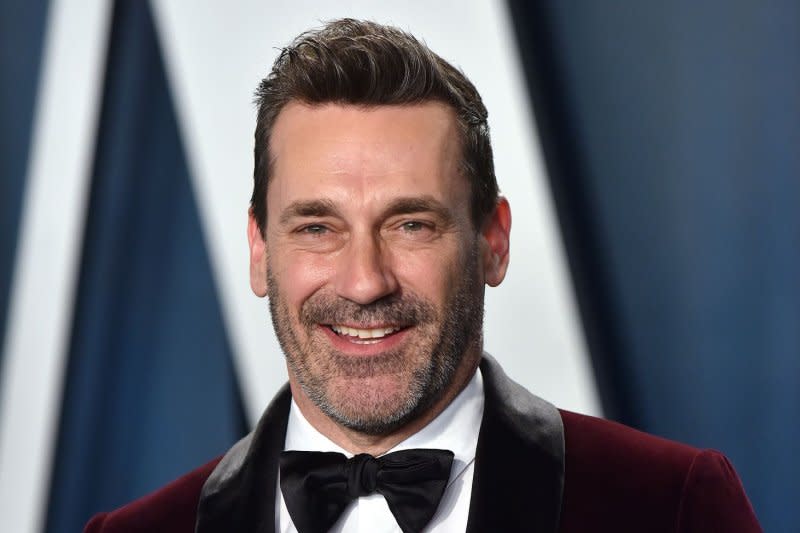 Jon Hamm attends the Vanity Fair Oscar party in 2020. File Photo by Chris Chew/UPI