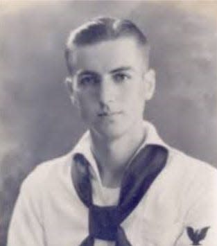 Frank Emond as a young sailor. He was 24 when the Japanese attacked Pearl Harbor.