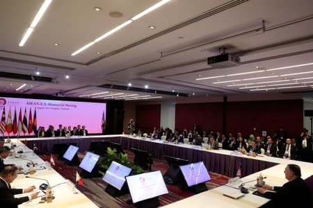 U.S. Secretary of State Mike Pompeo attends the ASEAN Foreign Ministers' Meeting in Bangkok