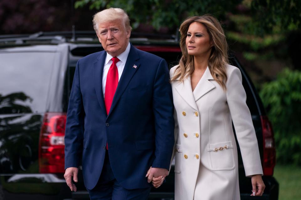<h1 class="title">President Trump Departs White House For Memorial Day Ceremony In Baltimore</h1><cite class="credit">Sarah Silbiger/Getty Images</cite>