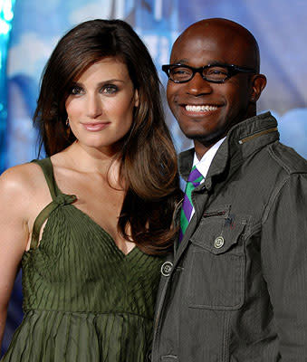 Idina Menzel and Taye Diggs at the Los Angeles premiere of Walt Disney Pictures' Enchanted