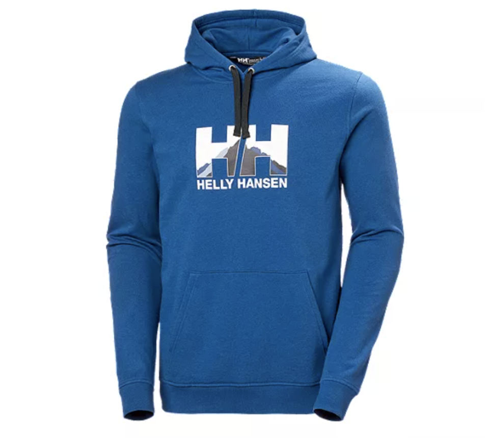 Helly Hansen Men's Nord Graphic 2 Pullover Hoodie. Image via Sport Chek.