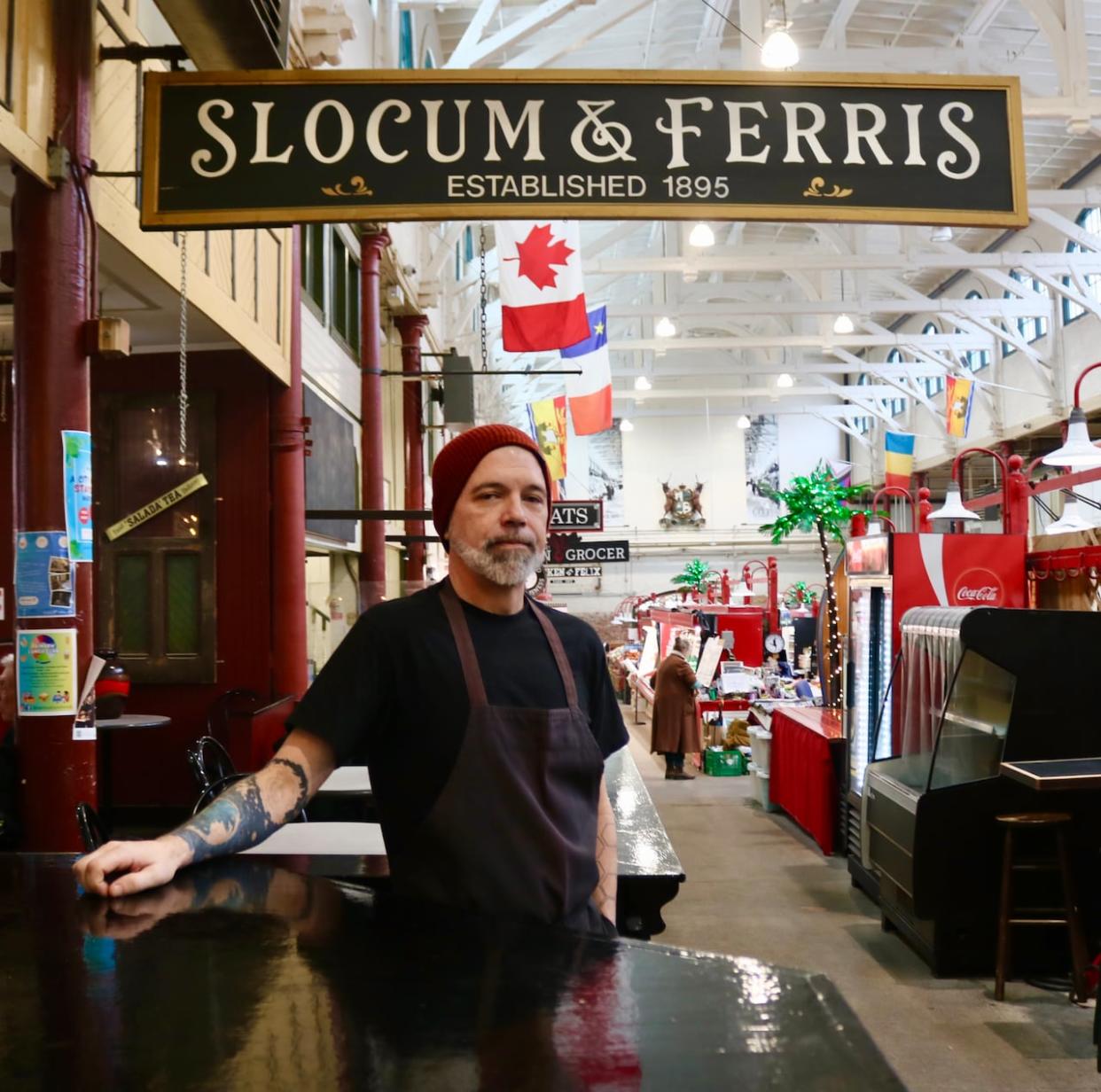 Corey Dugas, owner of Slocum & Ferris, said the final day of operation for the iconic City Market eatery will be Saturday. (Julia Wright/CBCNotes  - image credit)