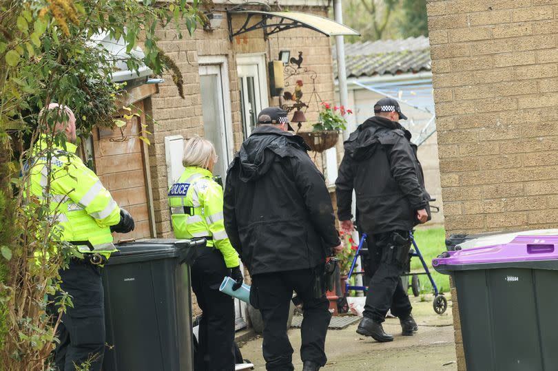 Police in attendance following an incident at Fold Hill, Friskney.