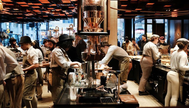 <p>Starbucks introduced the Reserve Roastery in Seattle in 2014. The new location offered an upscale experience for coffee lovers and was later rolled out to other places, like New York City. </p>