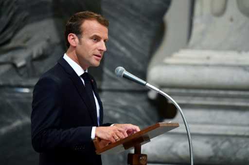 Macron said he was "truly moved" to be made an honorary canon of St John Lateran, the cathedral of Rome