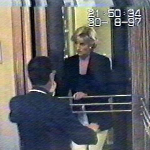 Diana caught on CCTV returning to the hotel - Credit: REX/Shutterstock