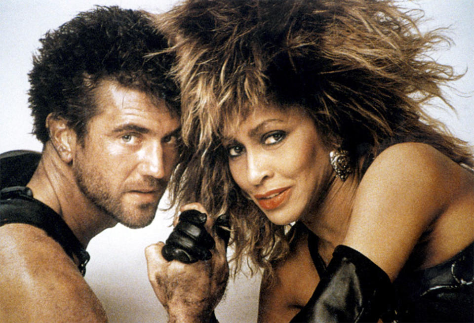 Mel Gibson and Tina Turner in MAD MAX BEYOND THUNDERDOME, 1985.