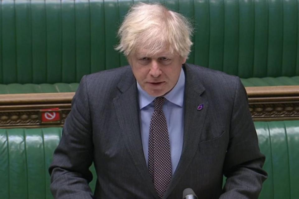 <p>Boris Johnson giving a speech </p> (PA)