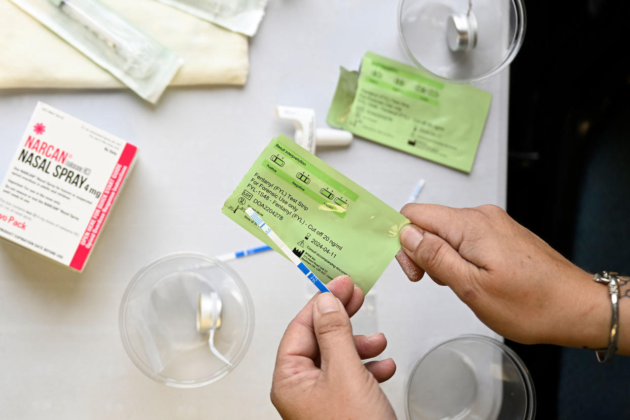 Fentanyl test strip RJ Sangosti/MediaNews Group/The Denver Post via Getty Images