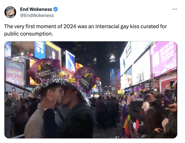 CNN airs interracial gay kiss on New Year's Eve, bigots lose minds